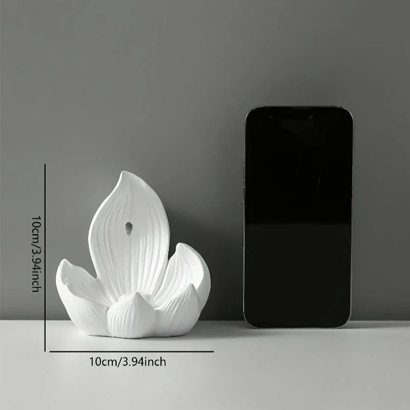 One lotus-shaped incense cone, a multifunctional home decoration piece, suitable for yoga and meditation.(black)