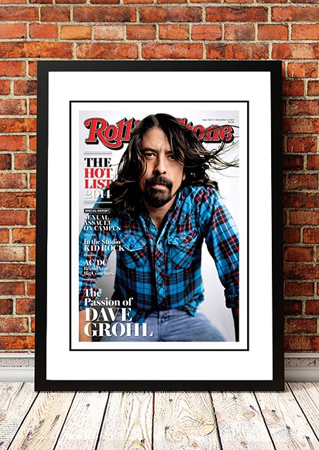 Dave Grohl' Rolling Stone Magazine Cover! - Framed