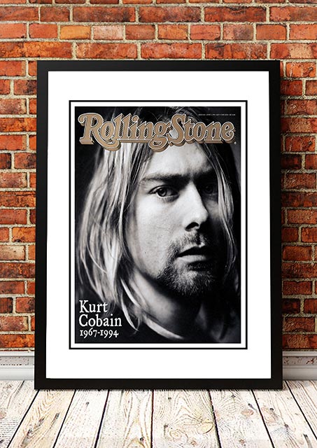 Kurt Cobain' Rolling Stone Magazine Cover! - Framed