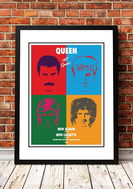 Queen ‘Hot Space’ In Store Promotional Poster 1982 - Framed