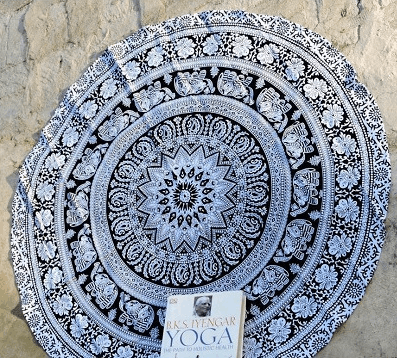 Traditional Elephant Round Mandala Tapestry