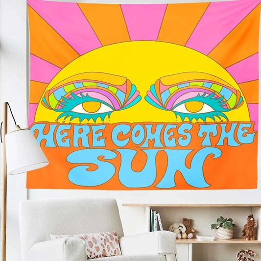 80s Aesthetic Tapestry - Here Comes The Sun