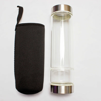 Large Crystal Elixir Bottles - Multicolor Crystal Water Bottle with Healing Crystal Infuser for Mindfulness