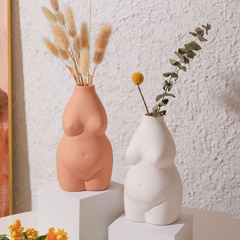 Ceramic Body Art Abstract Vases - Curve Queens