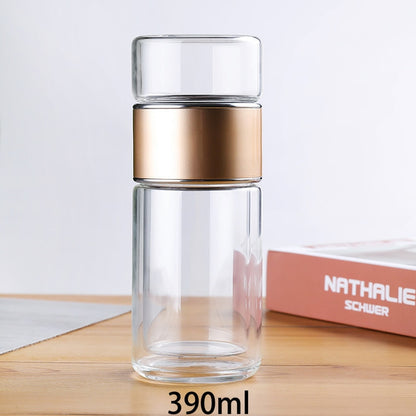 390ml High Borosilicate Glass Tea Water Bottle