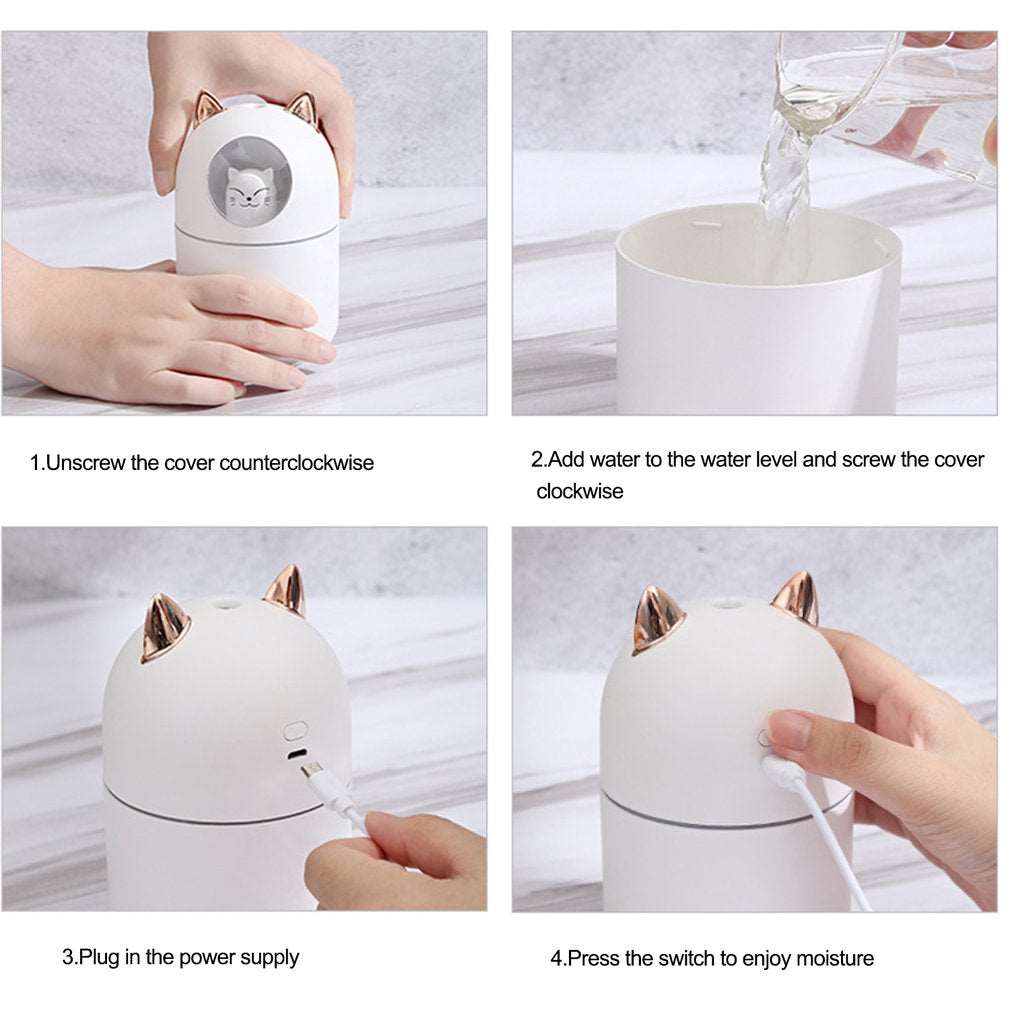LED Kitten Bubble Humidifier - USB Powered