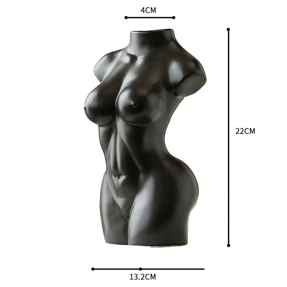 Exquisite Ceramic Goddess Body Sculpture Vases - Artistic Beauty for Your Home