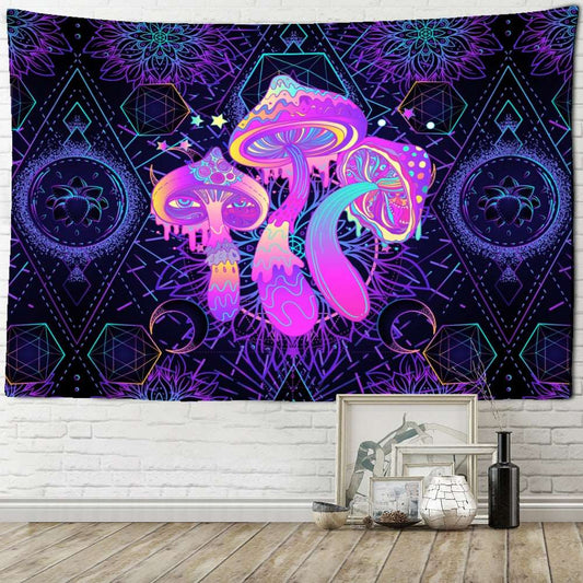 Psychedelic Mushroom Tapestry - Esoteric Forms