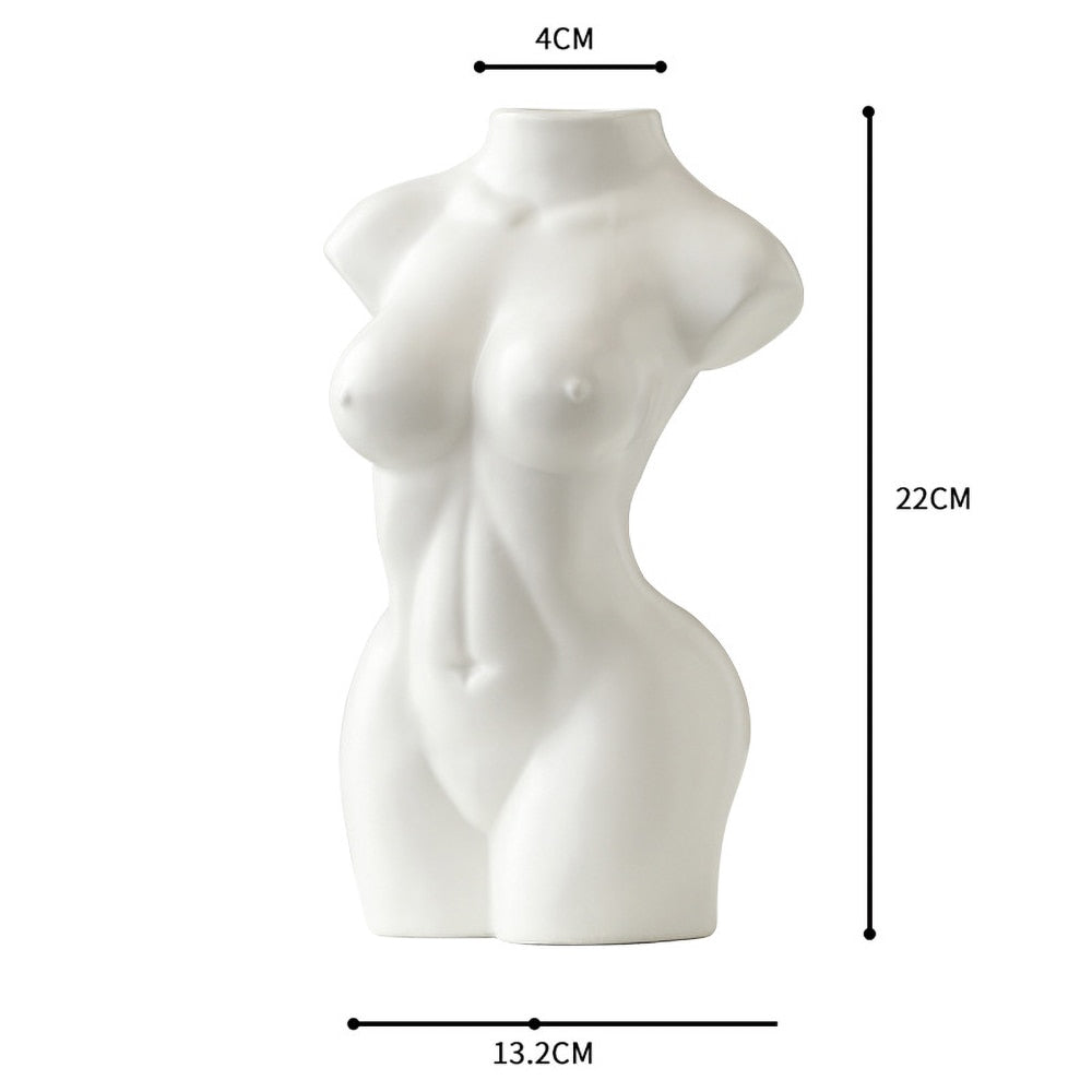 Exquisite Ceramic Goddess Body Sculpture Vases - Artistic Beauty for Your Home