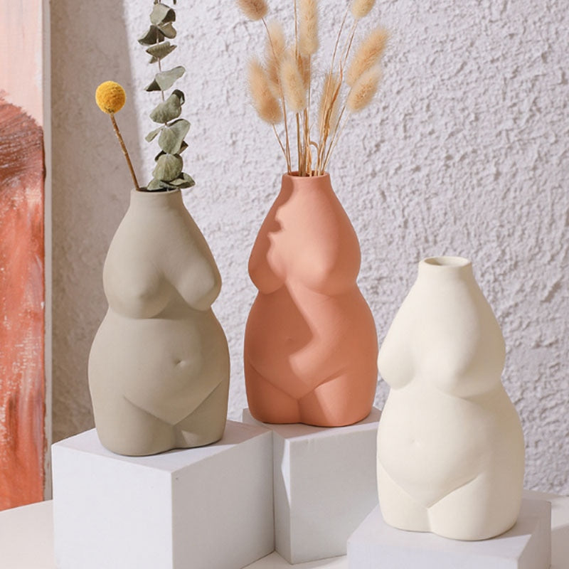 Ceramic Body Art Abstract vases