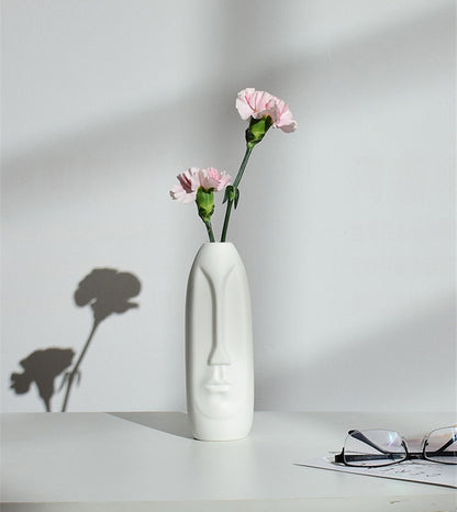 Stylish Abstract Human Face Ceramic Vases