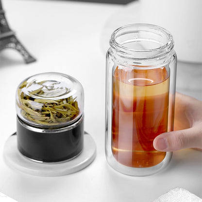 390ml High Borosilicate Glass Tea Water Bottle