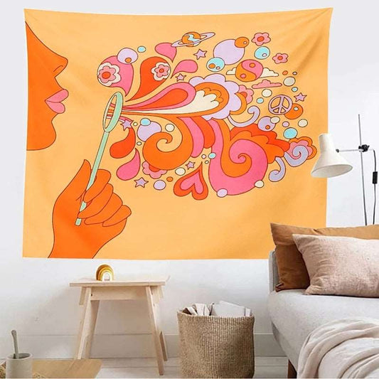 80s Aesthetic Tapestry - Bubble Blower
