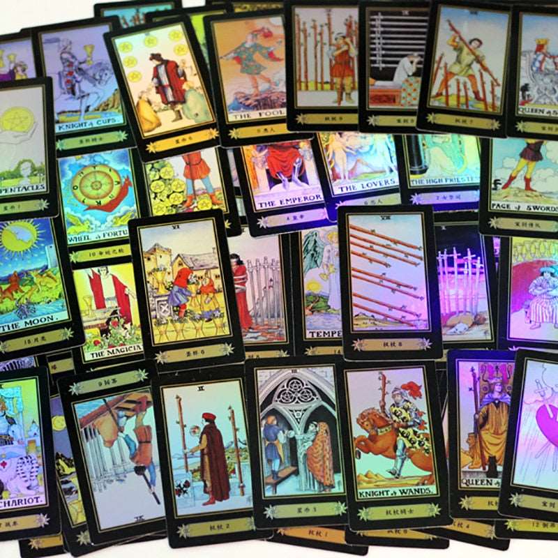 Holographic Tarot Card Deck - 78 Pieces