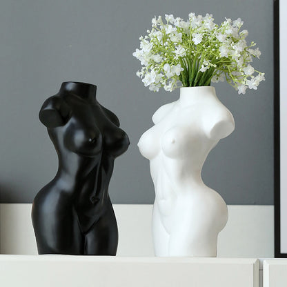 Exquisite Ceramic Goddess Body Sculpture Vases - Artistic Beauty for Your Home