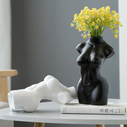 Exquisite Ceramic Goddess Body Sculpture Vases - Artistic Beauty for Your Home
