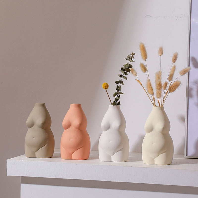 Ceramic Body Art Abstract Vases - Curve Queens