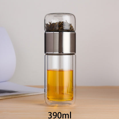 390ml High Borosilicate Glass Tea Water Bottle