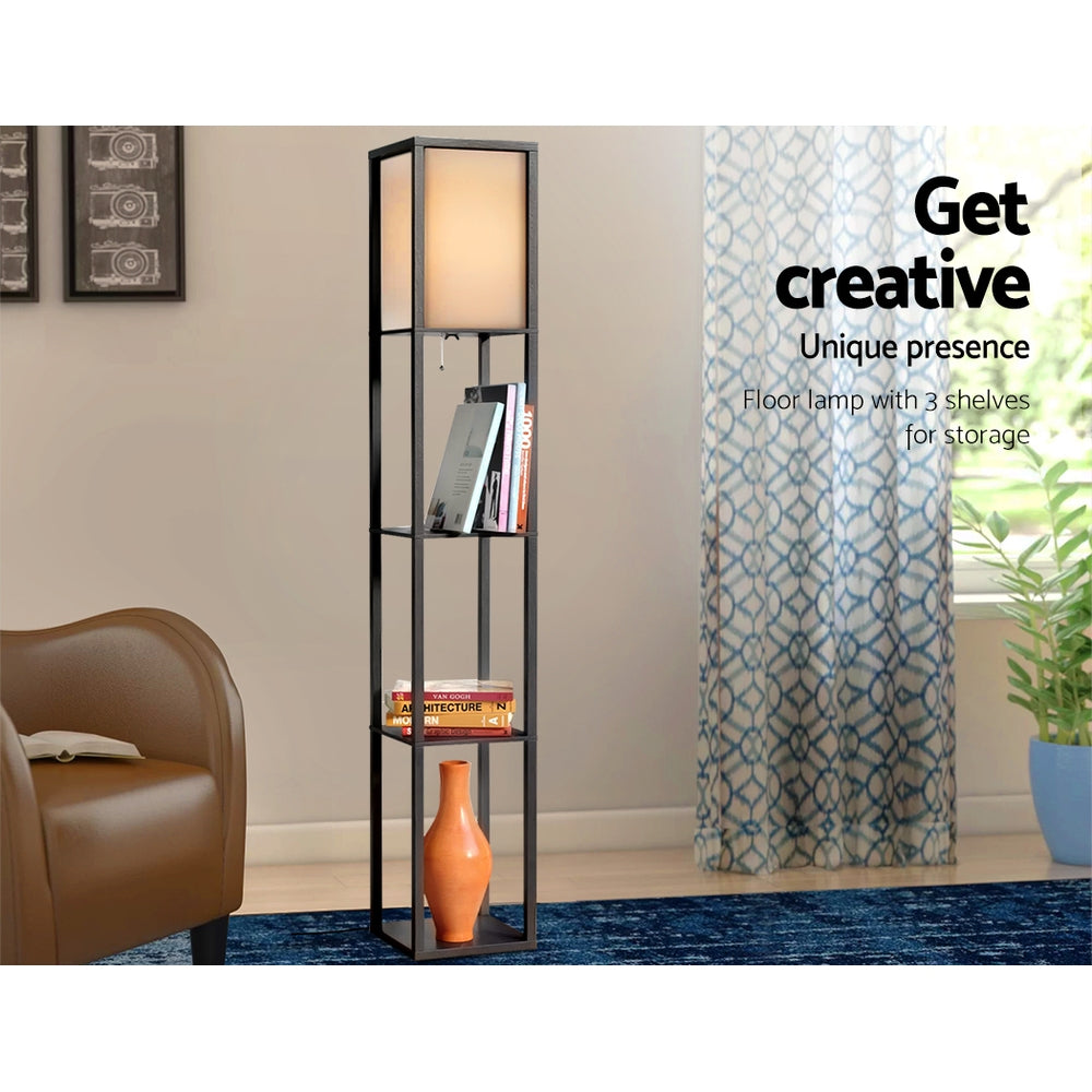 Artiss Floor Lamp 3 Tier Shelf Storage LED Light Stand Home Room