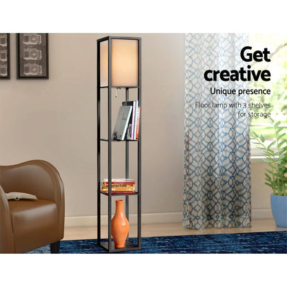 Artiss Floor Lamp 3 Tier Shelf Storage LED Light Stand Home Room
