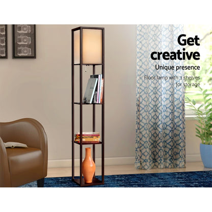 Artiss Floor Lamp 3 Tier Shelf Storage LED Light Stand Home Room