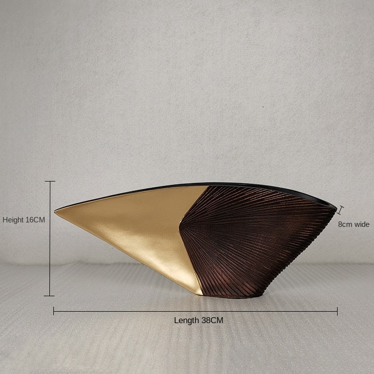 Nordic Fan-Shaped Resin Vases