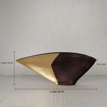 Nordic Fan-Shaped Resin Vases