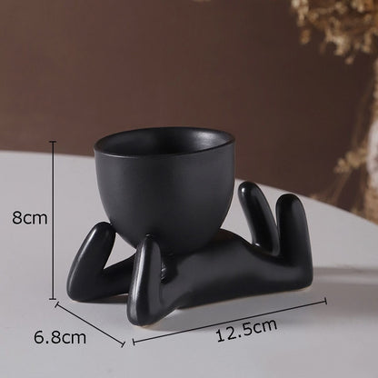 Abstract Figures Flower Pots Ceramic Vases