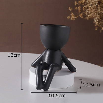 Abstract Figures Flower Pots Ceramic Vases