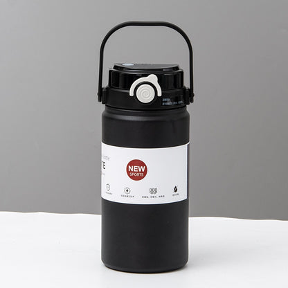 1200ml Stainless Steel Thermal Water Bottle Vacuum Flask with Straw Tumbler