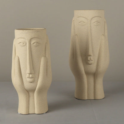 Abstract Ceramic Vase - Blessed Faces