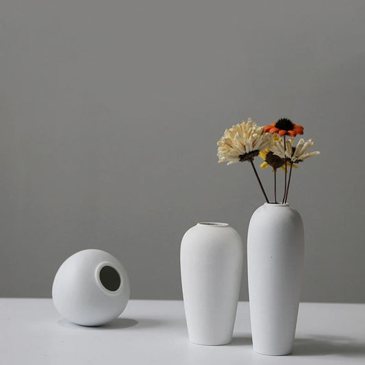 Set of 3 Ceramic Vases - Dusty Range