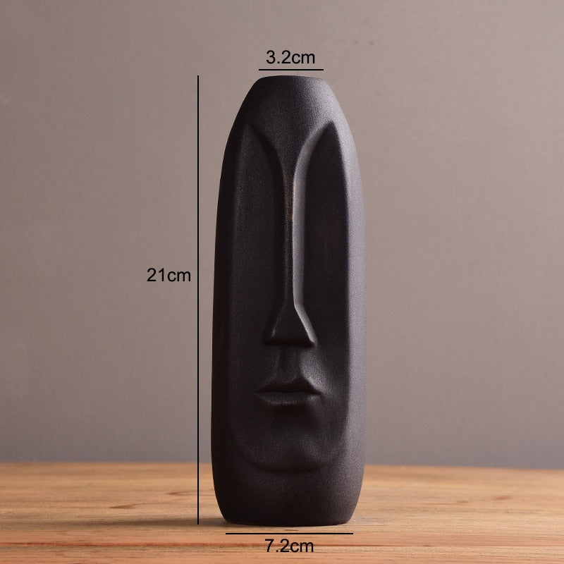 Stylish Abstract Human Face Ceramic Vases