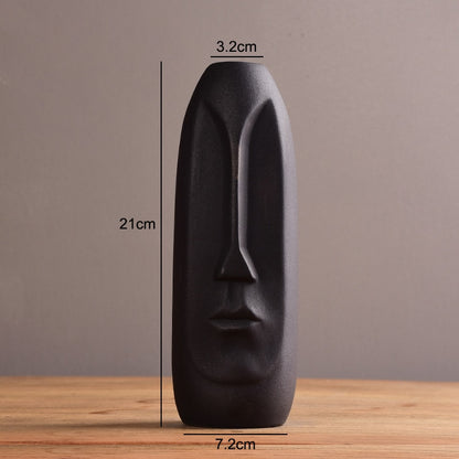 Stylish Abstract Human Face Ceramic Vases