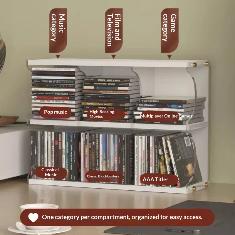 Modular Acrylic CD Desktop Storage Rack