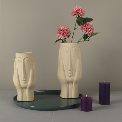Abstract Ceramic Vase - Blessed Faces