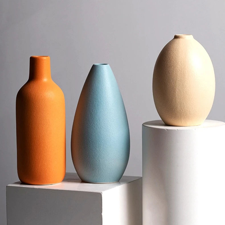Astral Ceramic Vase Set (3pcs) - Coloured