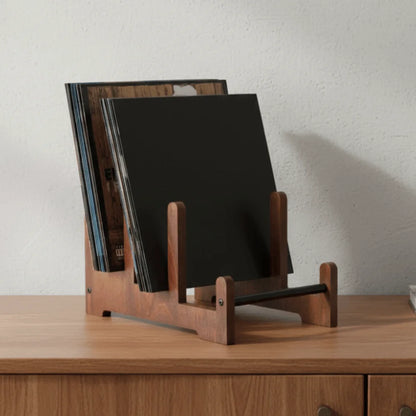 Sculptural Wooden Vinyl Stand