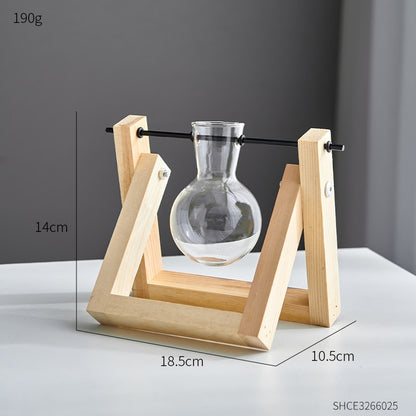 Modern Minimalism - Garden Wooden Glass Vases