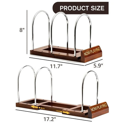 Expandable Wooden Record Rack