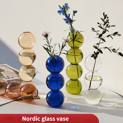 Nordic Glass Vase - Home Decor & Living Room Decoration