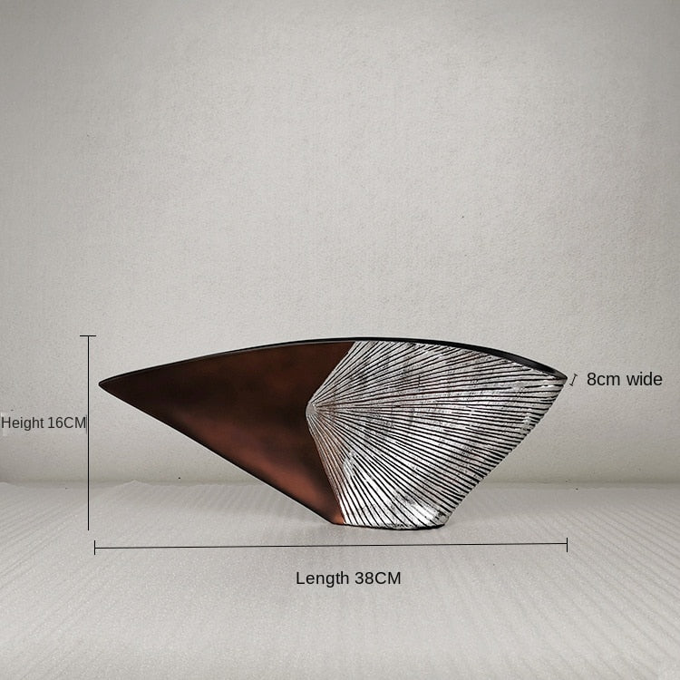 Nordic Fan-Shaped Resin Vases