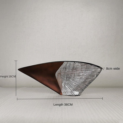 Nordic Fan-Shaped Resin Vases