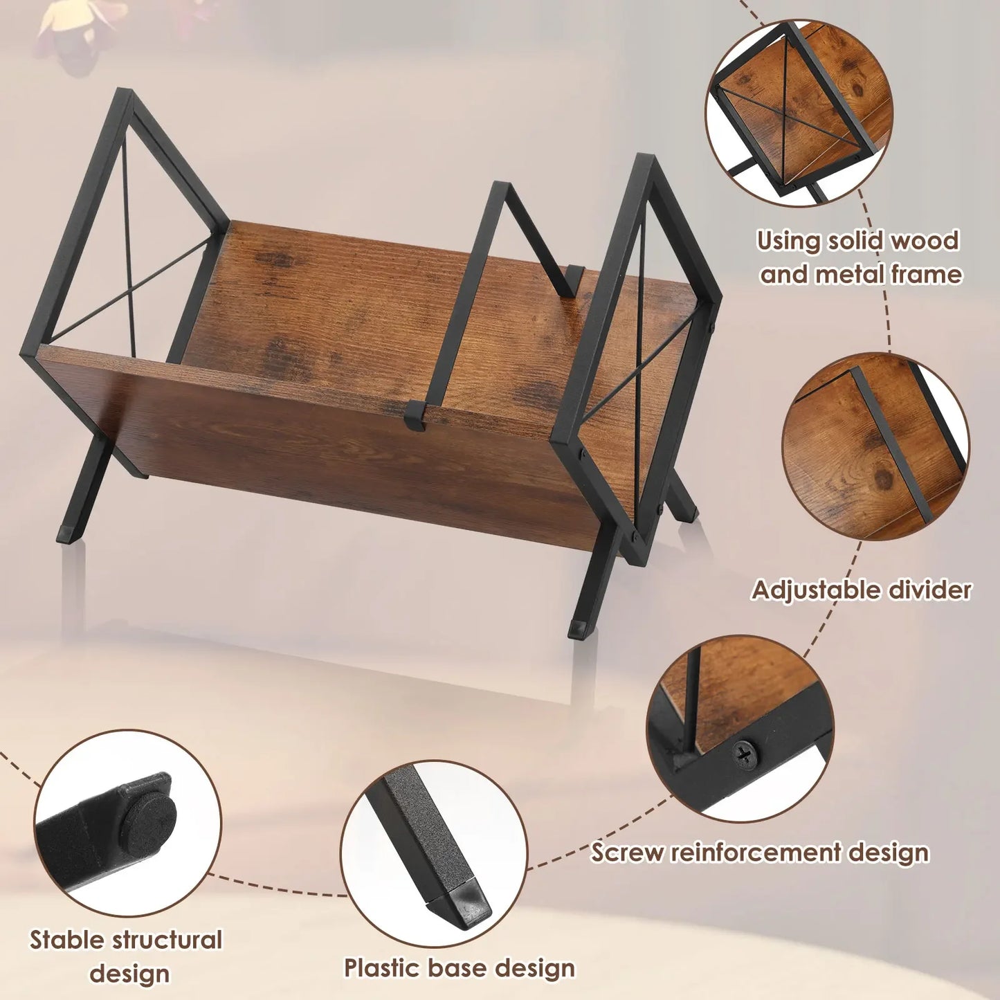 Industrial Geometric Vinyl Cradle