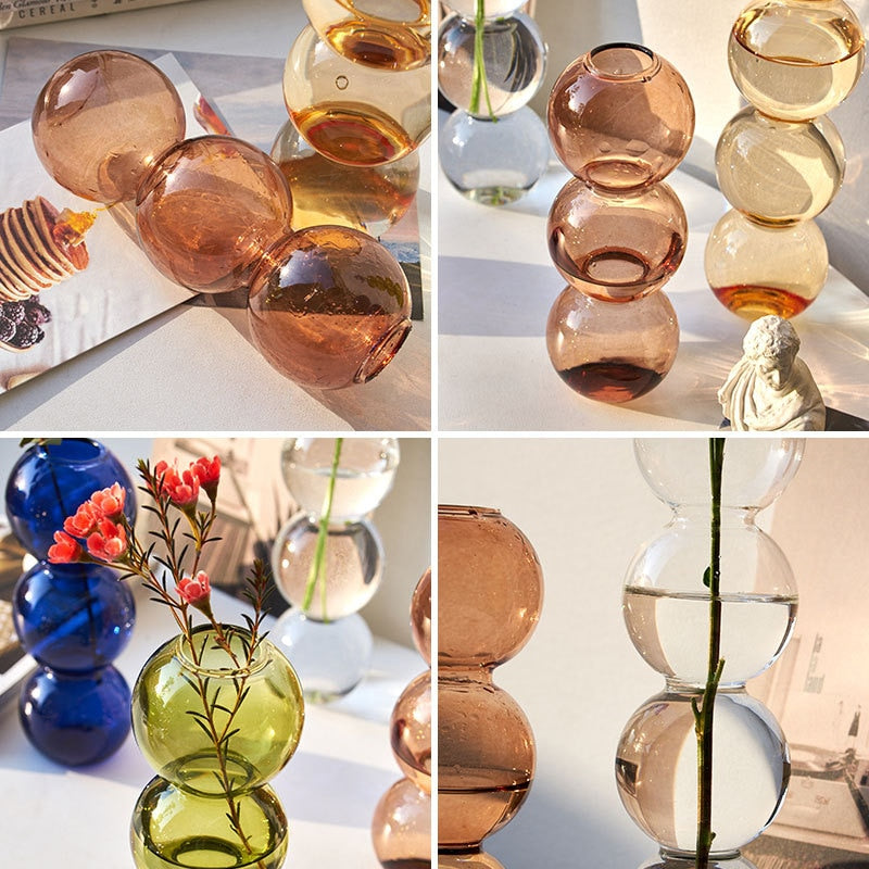 Nordic Glass Vase - Home Decor & Living Room Decoration