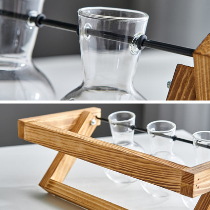 Modern Minimalism - Garden Wooden Glass Vases