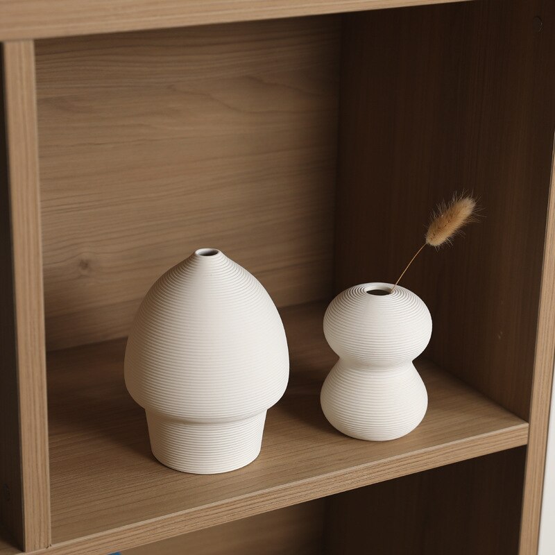 White Ceramic Vases