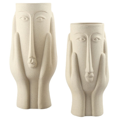 Abstract Ceramic Vase - Blessed Faces