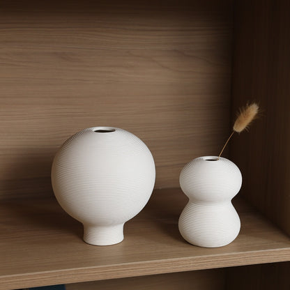 White Ceramic Vases - Nordic Home Decor
