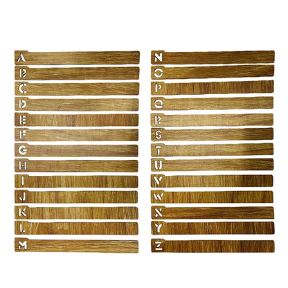 Wooden letters of the alphabet on a white background